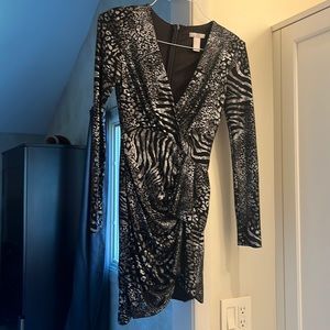 Bloomingdales Aqua Luxe faux wrap cocktail dress XS (2nd pic for fit)